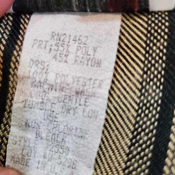 Dress Savvy Vintage Blazer Womens Size 12 Tan Striped 90s Preppy Mod Glam Rock - Picture 11 of 11